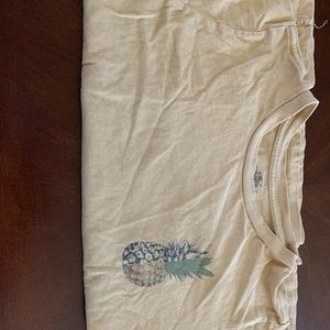 pineapple o’neill yellow short sleeve top